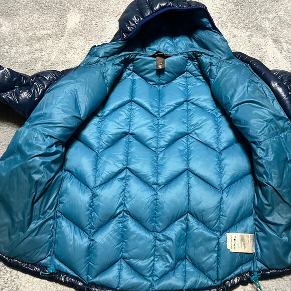 Outdoor Research Incandescent Hoody Jacket Womens Small Blue Down Puffer Hooded - Picture 8 of 12